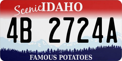 ID license plate 4B2724A