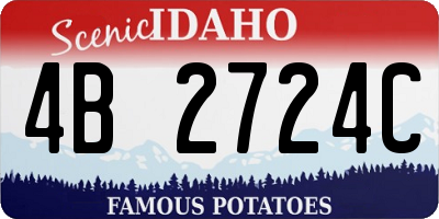 ID license plate 4B2724C