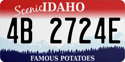 ID license plate 4B2724E