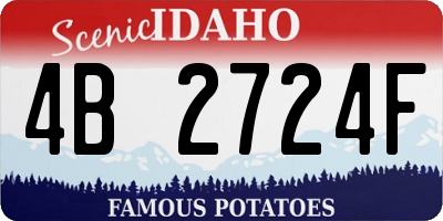 ID license plate 4B2724F