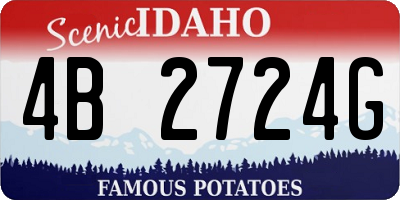 ID license plate 4B2724G