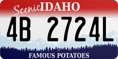 ID license plate 4B2724L