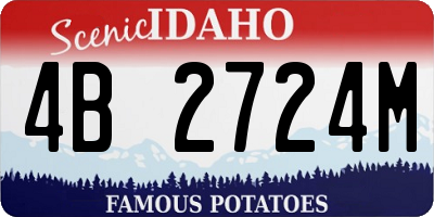 ID license plate 4B2724M