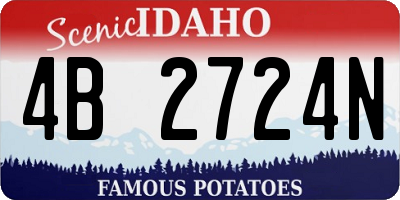 ID license plate 4B2724N