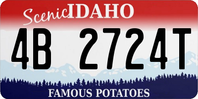 ID license plate 4B2724T