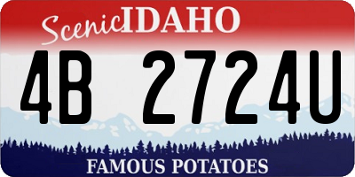 ID license plate 4B2724U