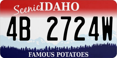 ID license plate 4B2724W