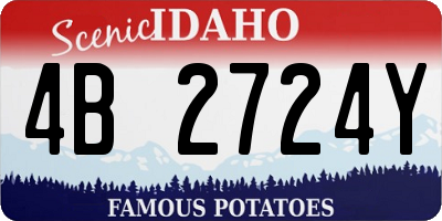 ID license plate 4B2724Y