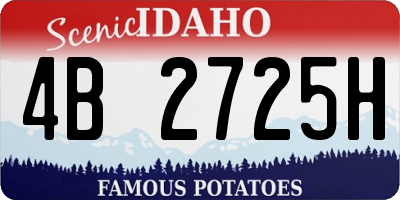 ID license plate 4B2725H
