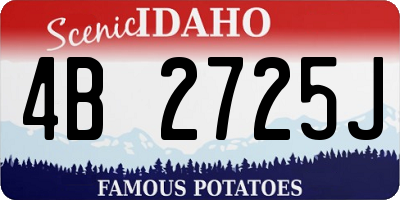 ID license plate 4B2725J