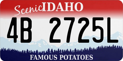 ID license plate 4B2725L