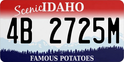 ID license plate 4B2725M