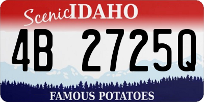 ID license plate 4B2725Q