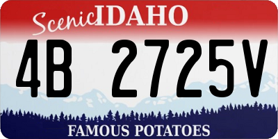 ID license plate 4B2725V