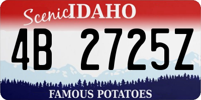ID license plate 4B2725Z