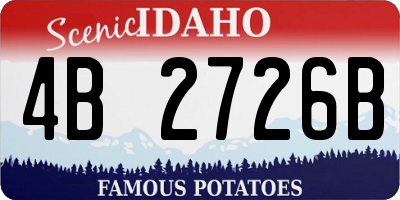 ID license plate 4B2726B