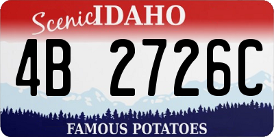 ID license plate 4B2726C