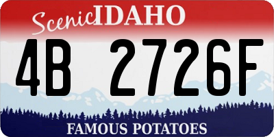 ID license plate 4B2726F