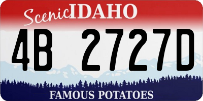 ID license plate 4B2727D