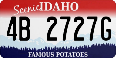 ID license plate 4B2727G