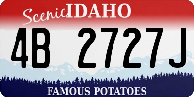 ID license plate 4B2727J