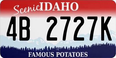 ID license plate 4B2727K