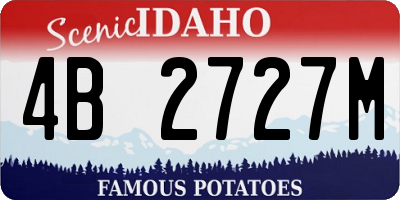 ID license plate 4B2727M