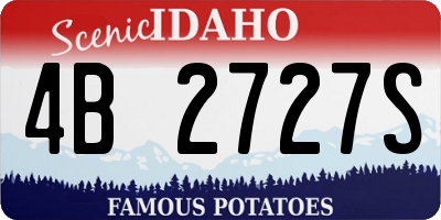 ID license plate 4B2727S