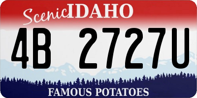 ID license plate 4B2727U