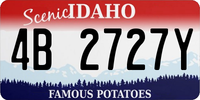 ID license plate 4B2727Y