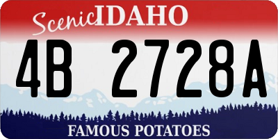 ID license plate 4B2728A