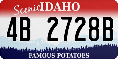 ID license plate 4B2728B