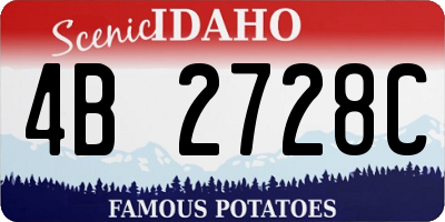 ID license plate 4B2728C