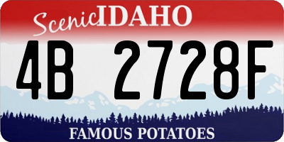 ID license plate 4B2728F