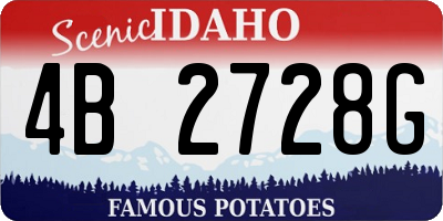 ID license plate 4B2728G