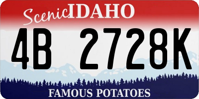 ID license plate 4B2728K
