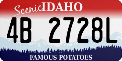ID license plate 4B2728L