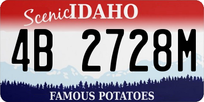 ID license plate 4B2728M