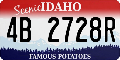 ID license plate 4B2728R
