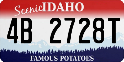 ID license plate 4B2728T
