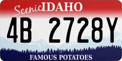 ID license plate 4B2728Y
