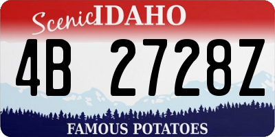 ID license plate 4B2728Z