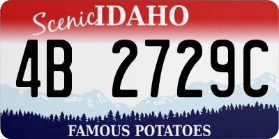 ID license plate 4B2729C