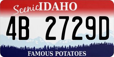 ID license plate 4B2729D