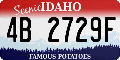ID license plate 4B2729F