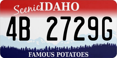 ID license plate 4B2729G