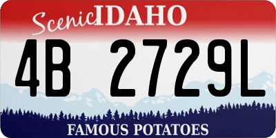 ID license plate 4B2729L