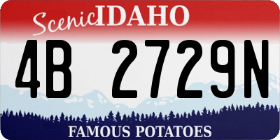 ID license plate 4B2729N