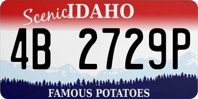 ID license plate 4B2729P