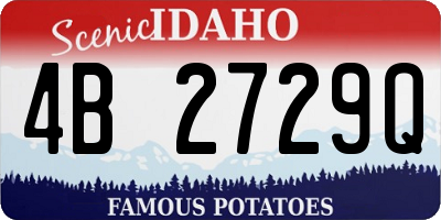ID license plate 4B2729Q